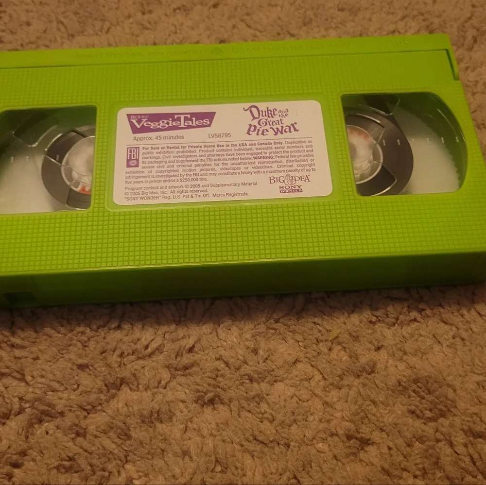 Kids VeggieTales Video Tapes Vintage Green Tape Collection RARE